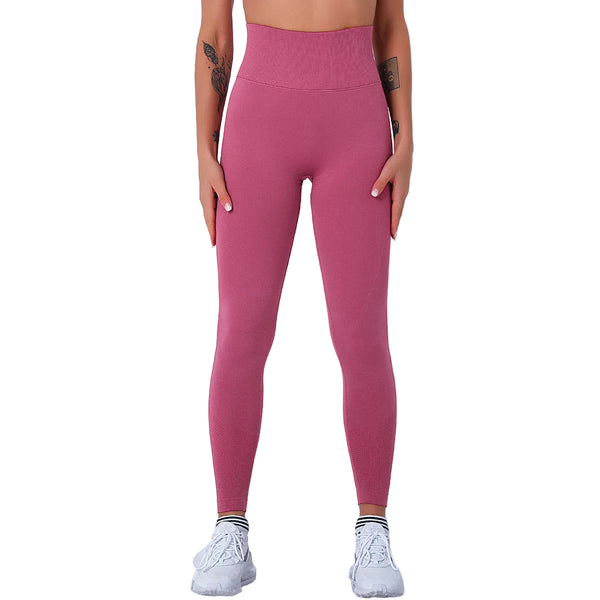 PEACH HIP SHAPING PLAID HIGH-WAIST SEAMLESS LEGGINGS