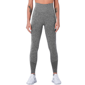 Plaid high-waist seamless gym leggings in multiple colors
