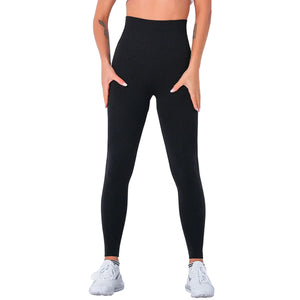Plaid high-waist seamless gym leggings in multiple colors