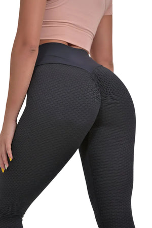 Plaid high-waist seamless gym leggings with pleated dot pattern in assorted colors