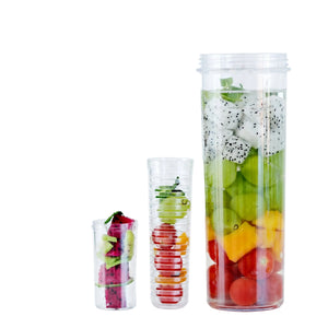 PORTABLE FRUIT INFUSER WATER BOTTLE WITH FLIP LID
