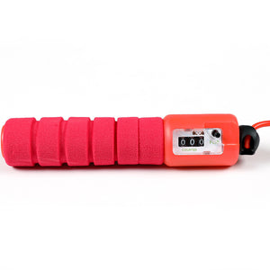 Professional electronic counting skipping rope with ergonomic handles in multiple colors