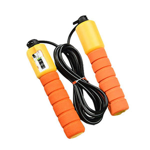 Professional electronic counting skipping rope with ergonomic handles in multiple colors