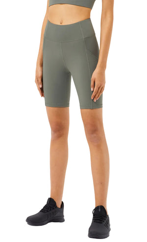 Women's high waist peach hip yoga fitness shorts in various colors