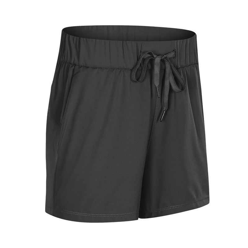 Lace wide loose women's sports shorts in multiple colors for yoga and gym