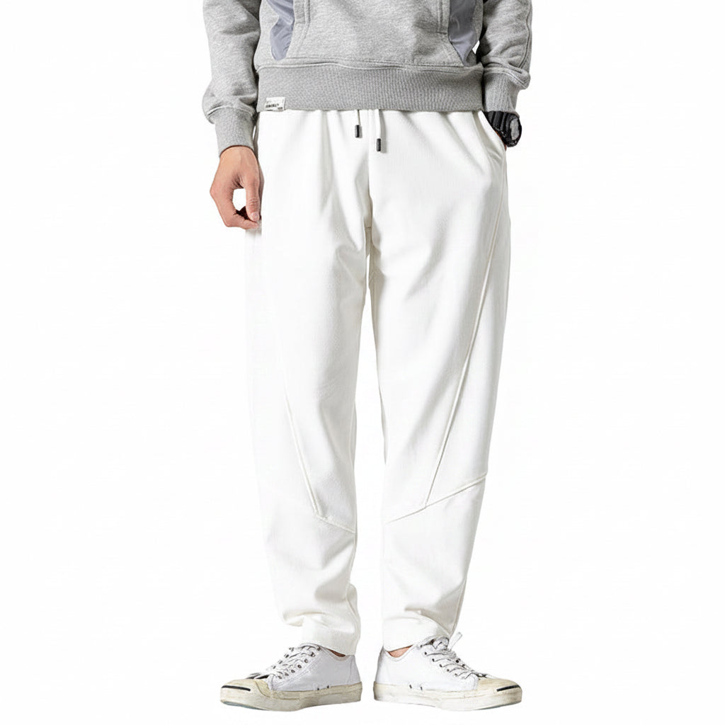 Men's slim fit harem casual pants with belt in various colors
