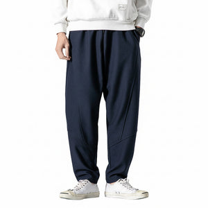 Men's slim fit harem casual pants with belt in various colors
