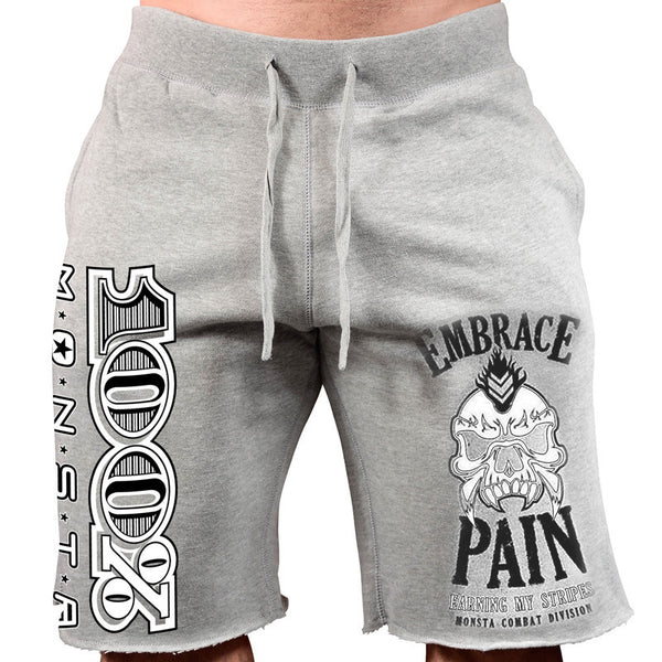 MEN'S COTTON CASUAL RUNNING SHORTS WITH BIG PRINT
