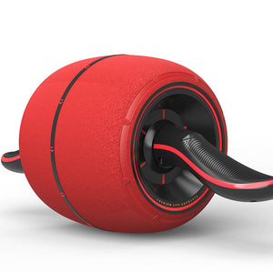 Home abdomen recuperation and fitness wheel in black and red colors