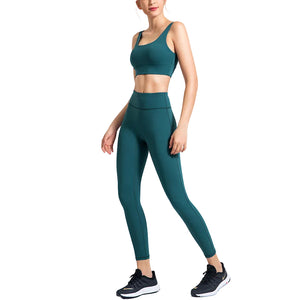 Women's quick dry yoga set with bra and leggings in multiple colors