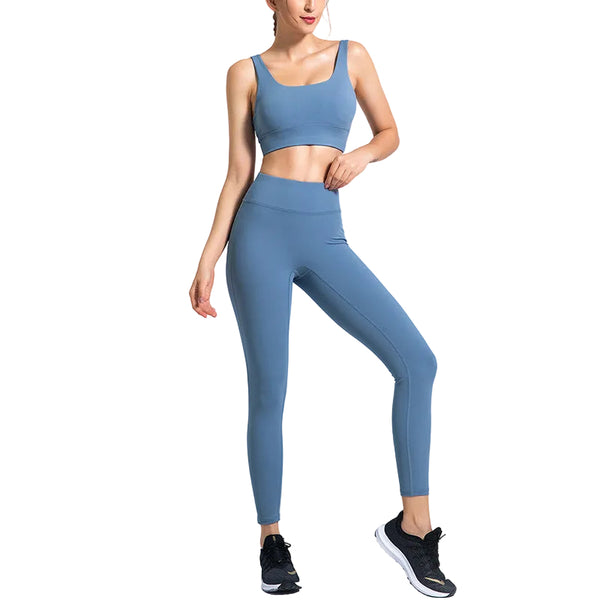 WOMEN'S QUICK DRY YOGA SET WITH BRA AND LEGGINGS