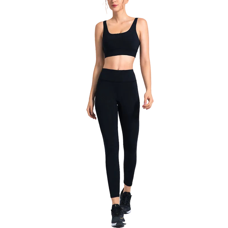 Women's quick dry yoga set with bra and leggings in multiple colors