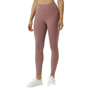 High-waisted women's sports leggings with hip-lifting seams in various colors