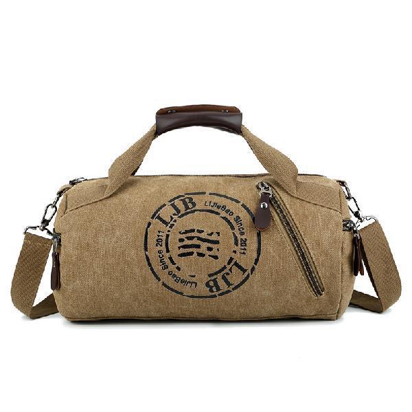 Canvas large-capacity portable travel shoulder bag in various colors