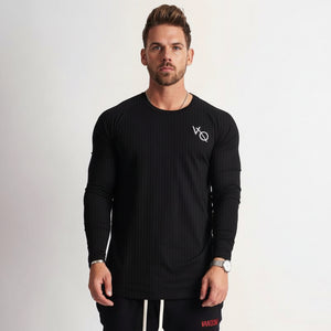 Doctor Muscle men's long sleeve fitness training top in various colors