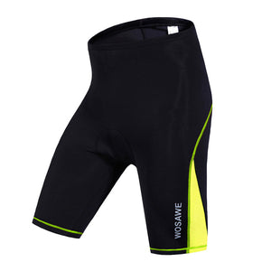 Women's black and green summer cycling shorts with silica gel pad
