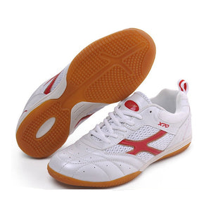 Table tennis training sports shoes in white blue and white red colors