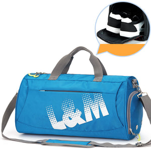Men's fitness sports bag made of Oxford cloth with zipper closure