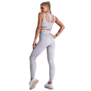 Sports yoga bra and pants workout set in multiple colors