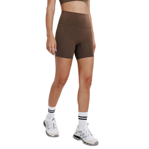 Women's elastic high waist yoga shorts in various colors for fitness and running