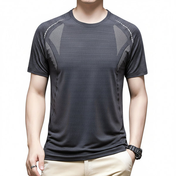 ICE-SILK MEN'S SUMMER SHORT-SLEEVE BREATHABLE T-SHIRT
