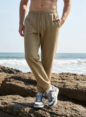 Men's high elasticity anti-wrinkle casual pants in tapered fit