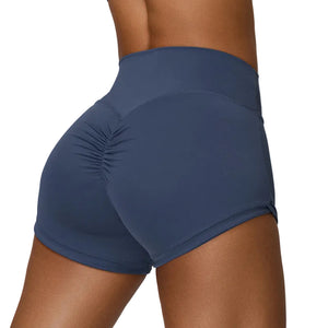 Peach hip raise high waist yoga shorts for women in multiple colors