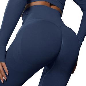 High waist seamless yoga leggings in various solid colors for women