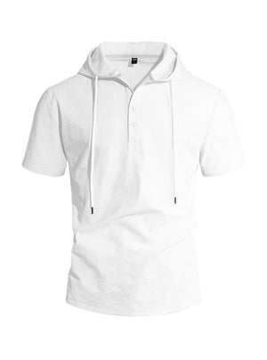 Men's linen slim fit short-sleeve shirt in various colors