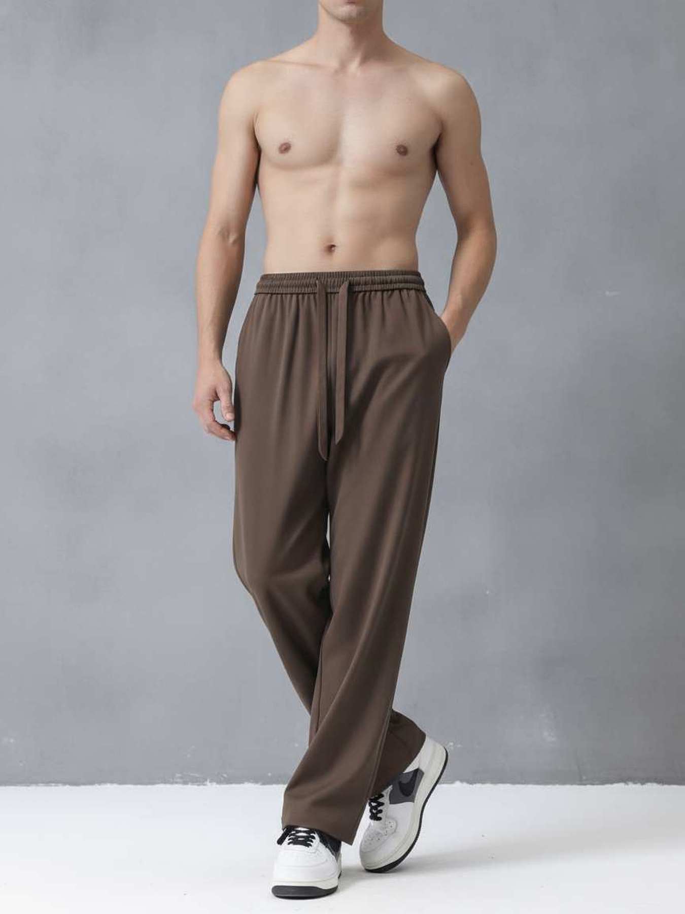 Men's casual stretch anti-wrinkle pants in various views