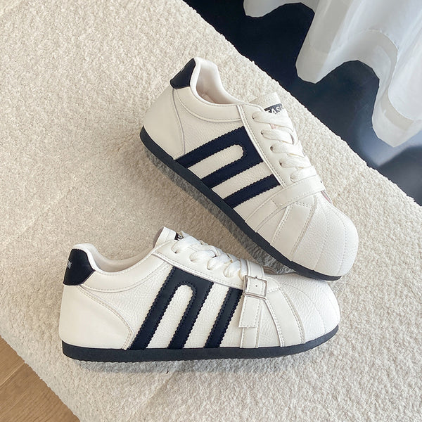 WOMENS GERMAN TRAINER CASUAL LEATHER SNEAKERS