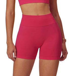Seamless high waist yoga shorts for women in various colors