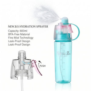 600ML SPORTS CYCLING MIST SPRAY WATER BOTTLE