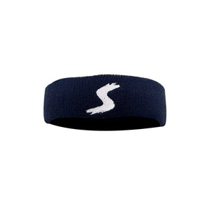 Cotton fitness headband available in red, black, blue, and yellow colors