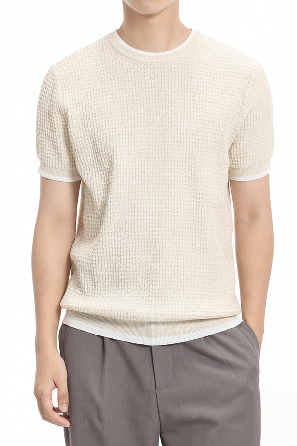 MEN'S ICE SILK KNITTED SHORT-SLEEVE T-SHIRT