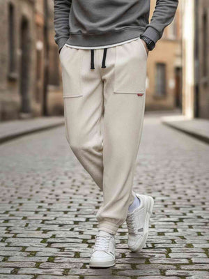 Men's elastic anti-wrinkle casual pants in tapered fit