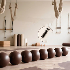 20cm thickened explosion-proof Pilates yoga ball in caramel and milk coffee colors