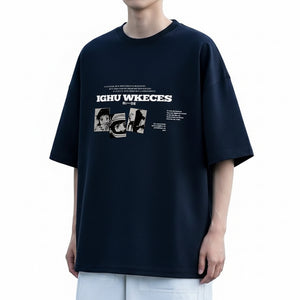 Men's short-sleeve loose fit cotton t-shirt in various colors