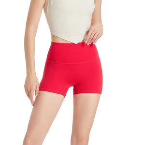 Women's breathable high waist sports hot pants in multiple colors