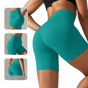 High waist women's yoga shorts in various colors