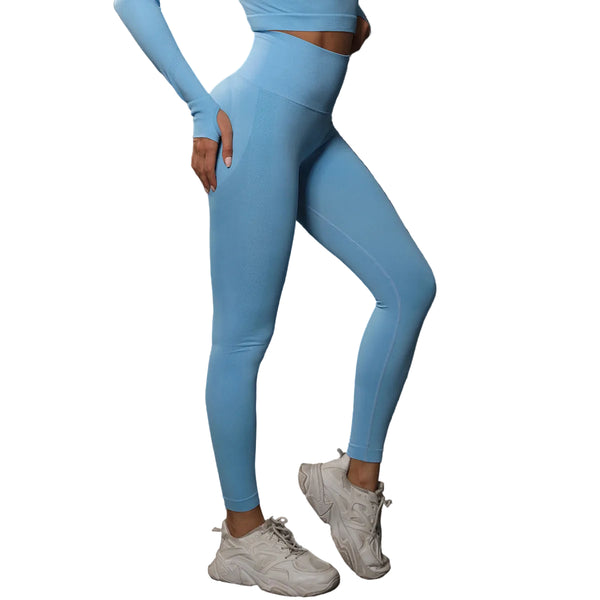 HIGH WAIST SEAMLESS YOGA LEGGINGS WOMEN'S FULL LENGTH FITNESS PANTS
