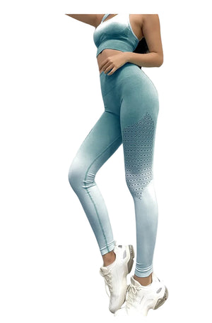 Seamless women's yoga pants in various colors for fitness and gym workouts