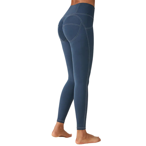 PLEATED HIGH WAIST SPORTS LEGGINGS