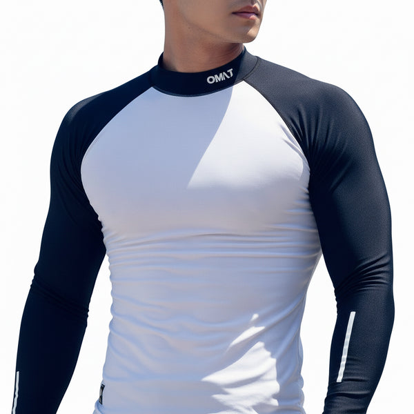 MEN'S CONTRAST COLOR SLIM FIT WORKOUT T-SHIRT