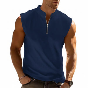 Sweat-wicking sleeveless workout t-shirt in various colors and sizes