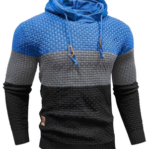 Jacquard hooded sweatshirt with long sleeves in various colors