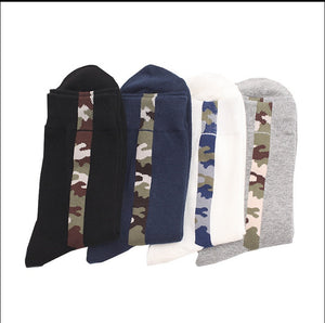 Men's camouflage cotton sports socks in autumn and winter style