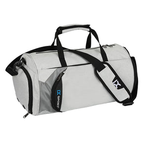 Men's waterproof sports training bag in black and grey, large and small sizes