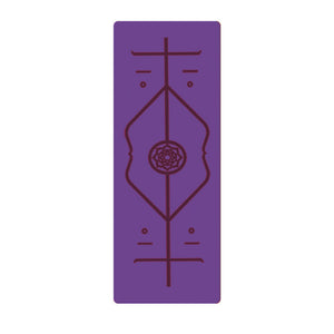 Non slip TPE yoga mat with position lines in various colors