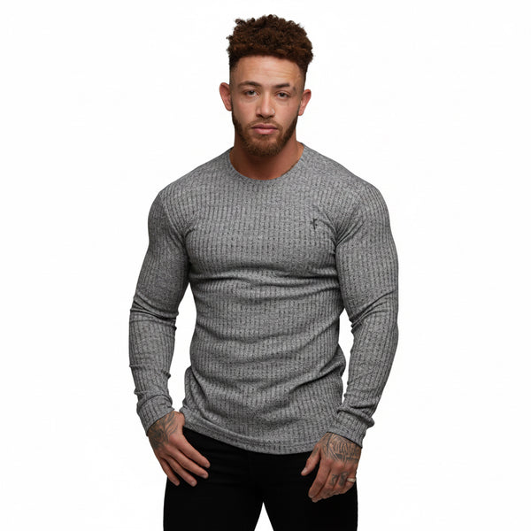 DOCTOR MUSCLE MEN'S LONG SLEEVE FITNESS TRAINING TOP